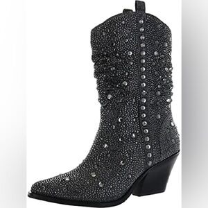 JESSICA SIMPSON | ✨NEW✨ Zellya Western Bootie in Pewter Glitter Gabor